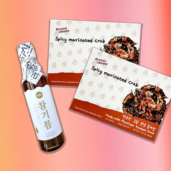 (JJaebo Bundle) 2 Spicy Crabs + 1 Sesame Oil 양념게장 세트 (Limited 1/order)