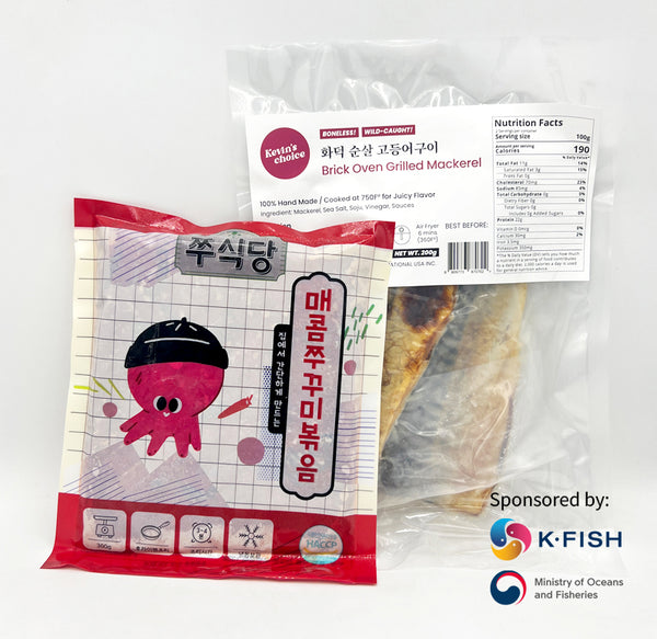 Spicy Webfoot Octopus with Mackerel, 쭈꾸미+고등어 Bundle Pack (limit 2/order)