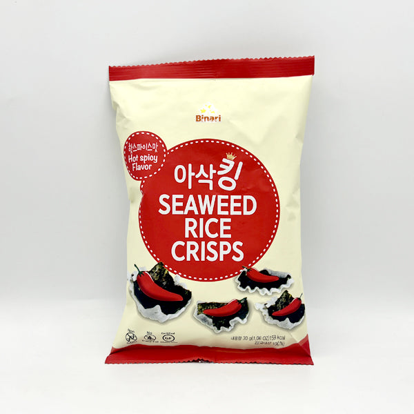 Asak King Seaweed Snack Hot Spicy Flavor 아삭킹 김부각 핫스파이시맛 1.06oz (30g)