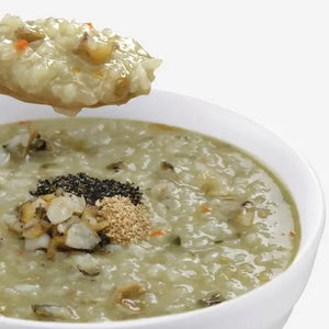 korean healthy rice porridge with abalone