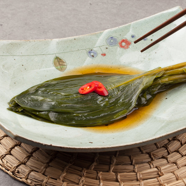 wild leek korean banchan (side dish) for wrapping kbbq meat